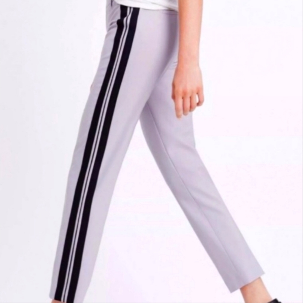 Vince Gray Trouser with Black Tuxedo strip…